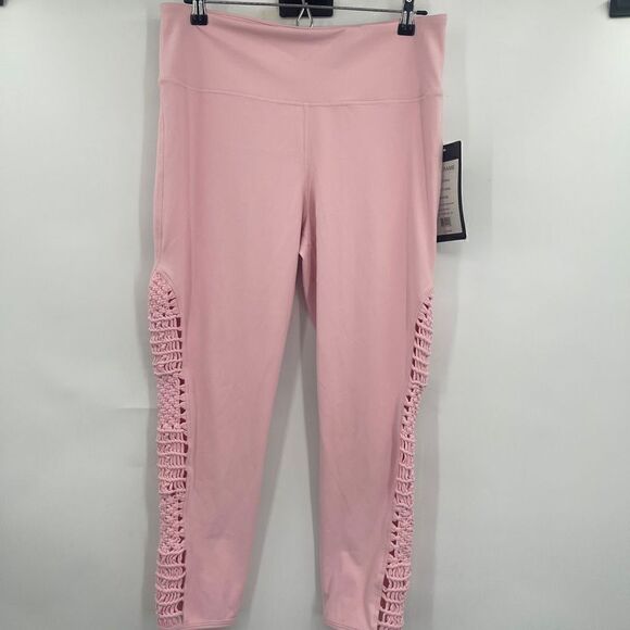 Vie Active Women's Pink Lucy Macrame Leggings Size 1X NWT - Picture 1 of 8